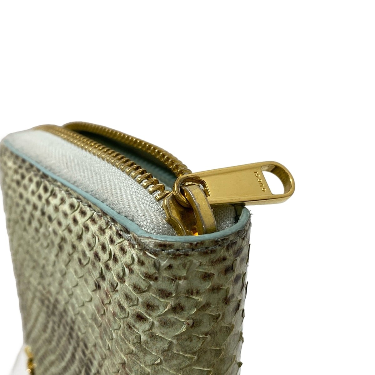 Gucci 772642 Script Python Zip Wallet Green Yello… - image 8