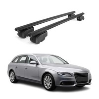 DachträGer GrundträGer FüR Audi A4 B8 Avant 2008-2015 Aluminium Schwarz 2Tlg
