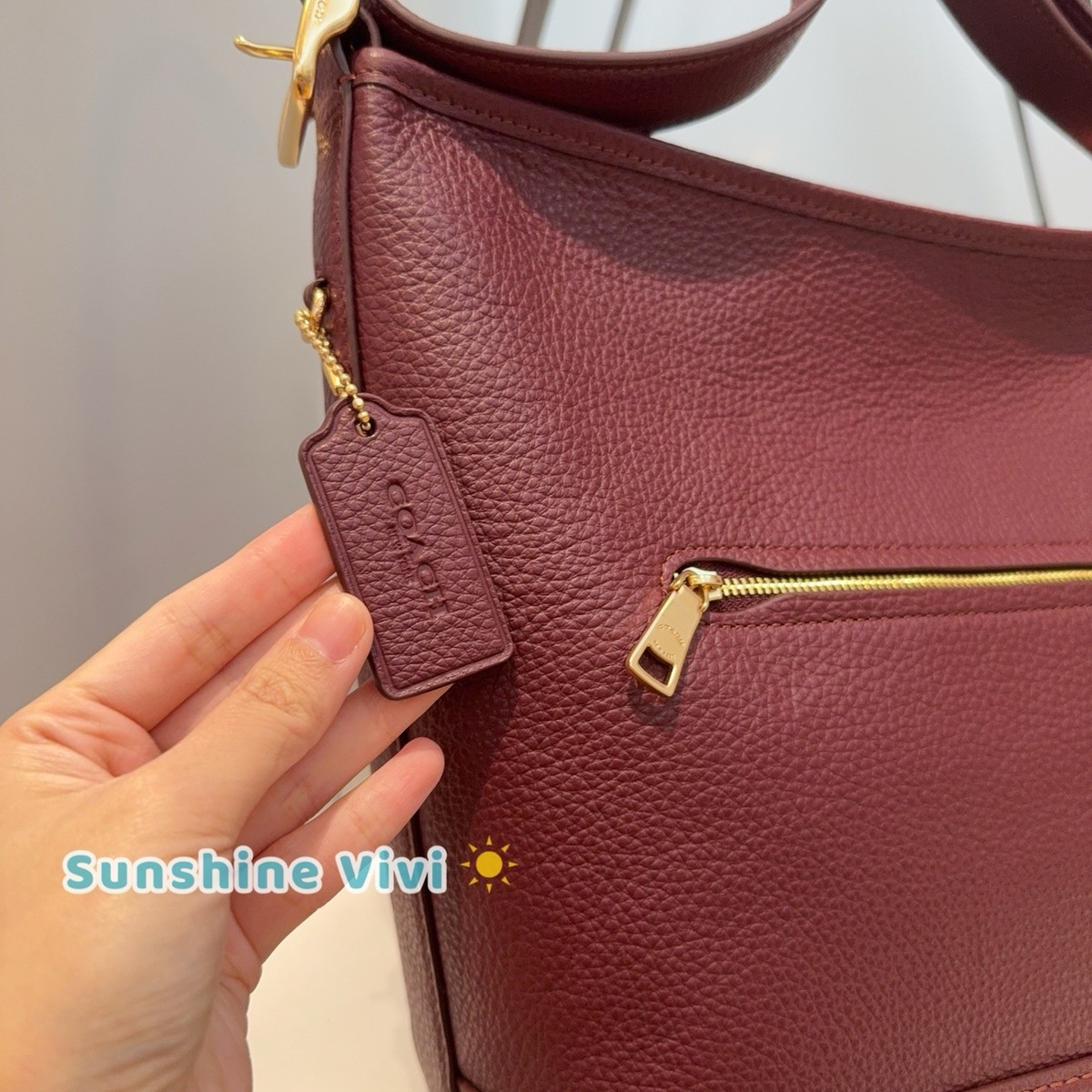 NWT COACH Jude Duffle bag Leather CBH18 Dark Wine | eBay