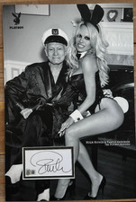 PAMALA ANDERSON Autographed Custom 18x12 Matte w/ Hugh Hefner Playboy BECKETT
