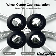 Matte black center cap wheel hub cover for Mercedes Benz C63s E63s CLS63s AMG