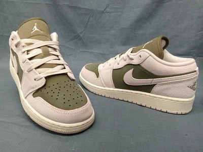 Nike Air Jordan 1 Low SE (GS) Medium Olive Light Brown Boys Size 7 NEW IN BOX!
