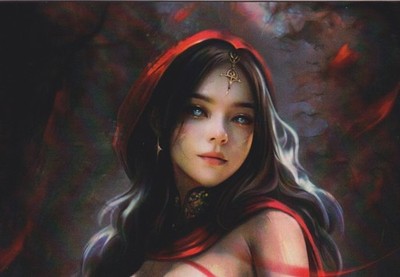 Waifu Chronicles 1 Red Horror Cosplay Riding Hood Topless E virgin variant  NM+