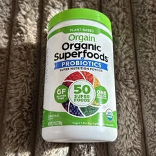 Orgain Organic Superfood Probiotics Powder 9.9 oz. 50 Superfoods 1 Billion Pro