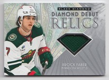 2023-24 Upper Deck Black Diamond Debut Relics Brock Faber Rookie Minnesota Wild