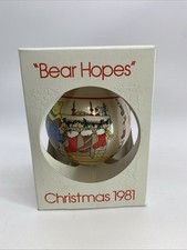 Vintage SCHMID Paddington Bear 1981 Christmas Ornament, Bear Hopes
