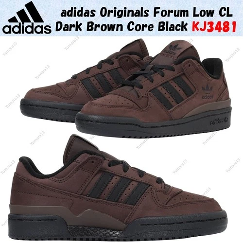 adidas Originals Forum Low CL Dark Brown Core Black KJ3481 Men's Size