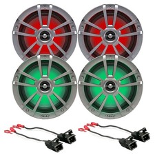 4 X Infinity 6-1/2" Marine Audio Stereo LED Speaker Wire Harness for GM Vehicles