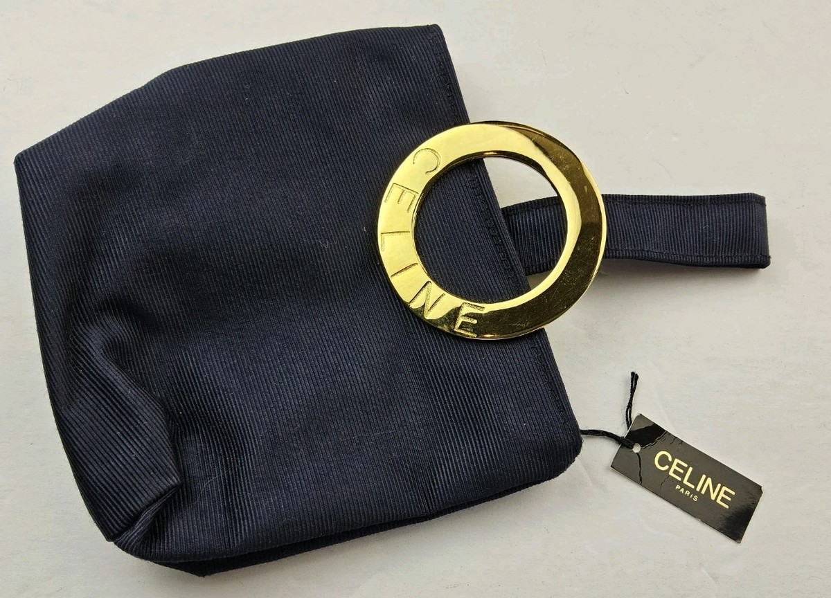 CELINE Nylon Circle Zipper Pouch Bag Case | eBay