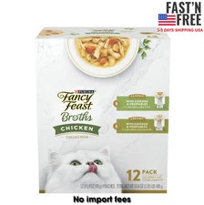 Purina Fancy Feast Broths Kitten Food, Wet Cat Food,1.4 oz Pouch (12 Pack)