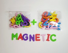 NEW 50 Pcs Magnetic Letters  Numbers Set - Kids ABC 123 Fridge Magnet Learning