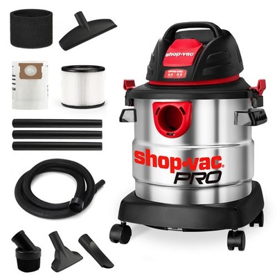 Shop-Vac 5 Gallon 4.5 Peak HP Wet/Dry Vacuum, Stainless Steel Tank, 5