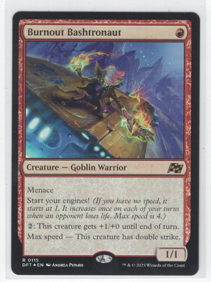 #115 2025 Magic Aetherdrift Burnout Bashtronaut Rare Foil