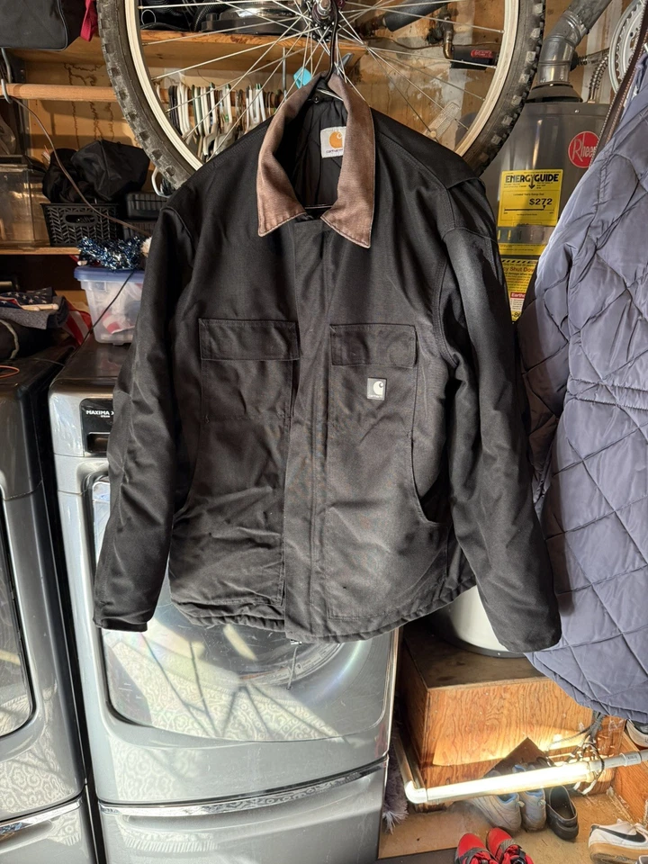 Vintage Carhartt C55 Black Artic Quilt Lined Yukon Extreme Work Jacket Size L - Image 4 of 4