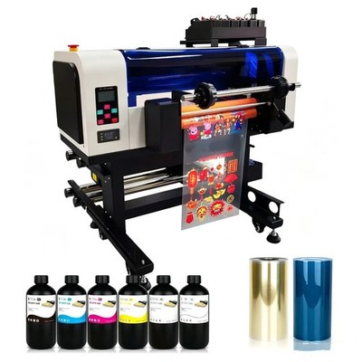 New A3+ UV DTF Printer for Stickers on Bottles Wooden Glass Steel (ink AB Film )