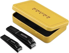 HAWATOUR Nail Clippers Set Ultra Sharp Sturdy Fingernail and Toenail Clipper