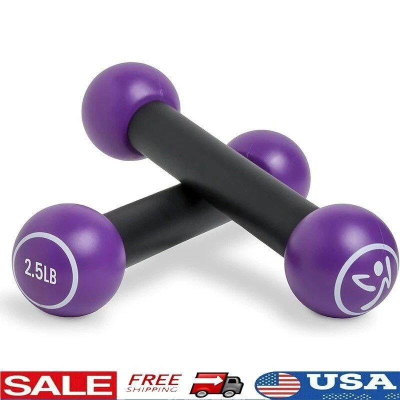2.5 lb Dumbbells Set of 2 Hand Weights Women Workout Home Fitness Exercise New
