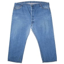VINTAGE LEVIS 501 JEANS INDIGO 1980S SIZE W47 L27 MADE IN USA