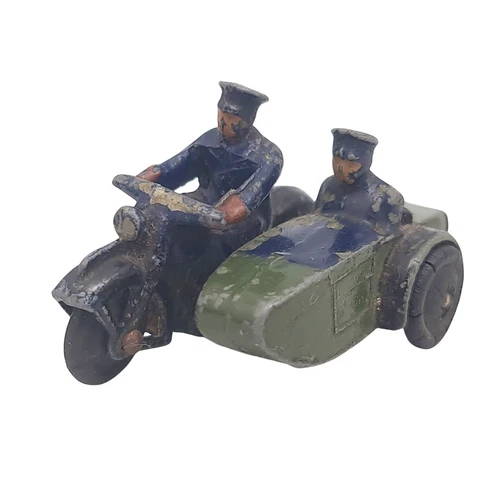 Dinky Toys Rider & Sidecar 1940s / 30's Vintage Rare Diecast Model Police Patrol