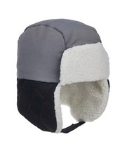 Swiss Tech Toddler Pull-On Insulated Trapper Hat - Black  Gray