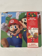 Nintendo Super Mario Deluxe Activity Set Coloring Book 500 Pieces Sealed New