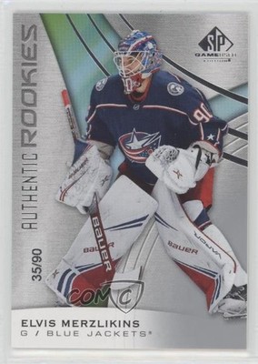 2019-20 SP Game Used Edition 35/90 Elvis Merzlikins #181 Rookie RC 00pq