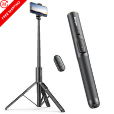 Sensyne 60" Phone Tripod - Selfie Stick, Lightweight All in One 60in, Black