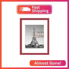 upsimples 11x14 Picture Frame, Display Pictures 8x10 with Mat or 11 x 14 Without