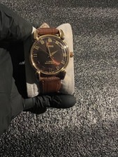 Rare Vintage Oris Swiss Made Hand Wind Men's Watch CHOCOLATE/BRWN