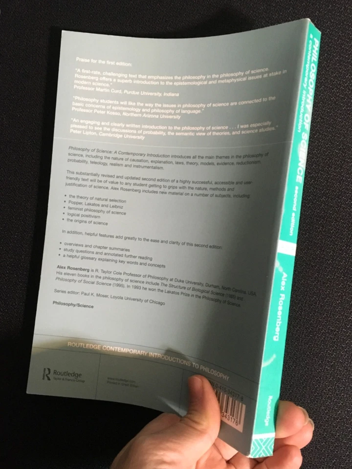 PHILOSOPHY OF SCIENCE Contemporary Introduction ALEX ROSENBERG 2nd Ed Routledge - Image 3 of 3