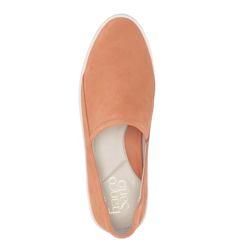 Franco Sarto Women's Alma Slip On Leather Sneakers Coral Size 6 1/2 - Picture 5 of 6