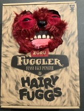 Fuggler Funny Ugly Monster Plush 9 in Hairy Fugg Edition Sir Belch Dark Red NIB