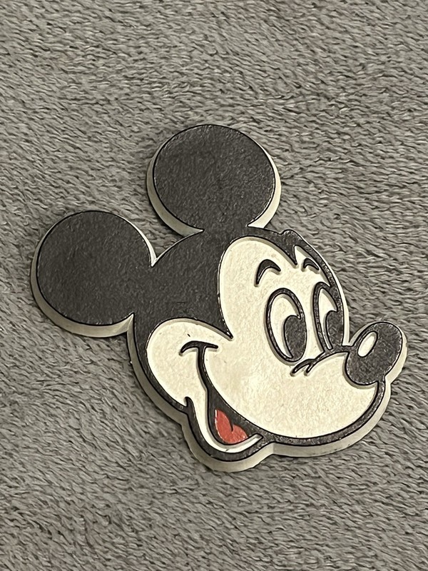 VINTAGE 1970s Disney Mickey Mouse Rubber Magnet 2" tall Refrigerator