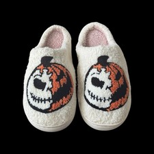 Womens Halloween Pumpkin Slippers Spooky Size 38 USA Size 7 - New