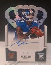 2013 Crown Royale Michael Cox 172 Rookie AUTO Silver Die-cut Serial #'d 14/99