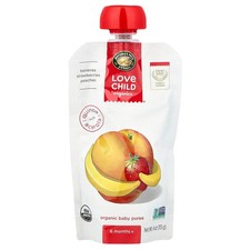 Nature's Path, Organic Baby Puree, 6 Months+, Bananas, Strawberries, Peaches, 4 Nature's Path, Organic Baby Puree, 6 Months+, Bananas, Strawberries, Peaches, 4