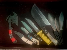 CFK IPAK Handmade D2 CustomHYBRID WOOD Large Hunting 9 Hunting Knives Ext