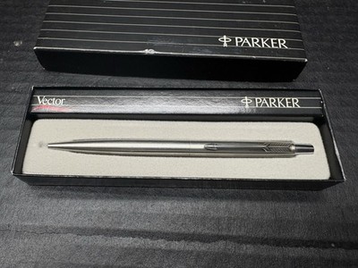 Vintage MCM Parker Stainless Steel Pen Push Top-Chrome Trim #50 MADE IN USA