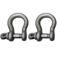 Two New .75" Shackle D-Rings with Pins for Rope Cable Chain Rigging 3-1/4 WLL