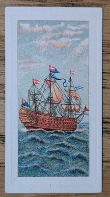 1930 Cigarette Card Evolution of The British Navy #14 The Royal Charles 