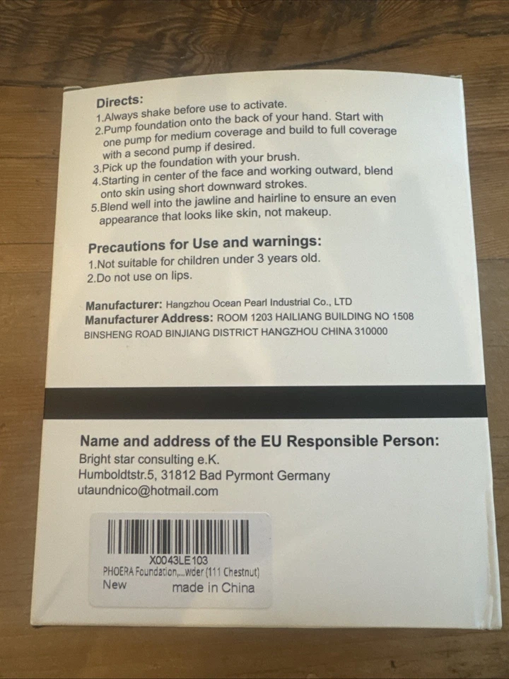 PHOERA Makeup Set 9pc Flawless Foundation, Concealer Primer Brushes 111 Chestnut - Image 4 of 4