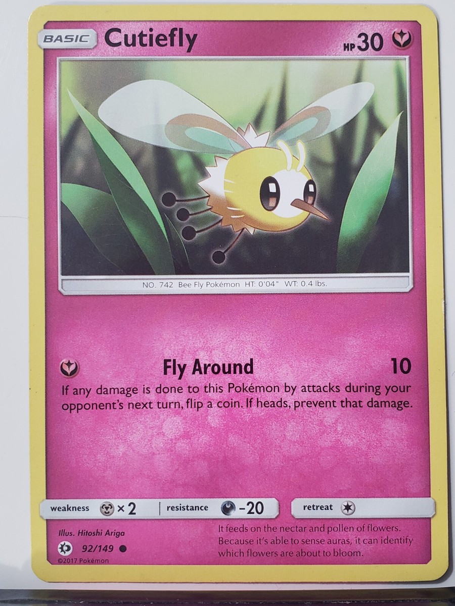 Cutiefly 92/149 LP - Sun Moon Pokemon Card - Hitoshi Ariga Art | eBay