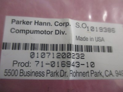 Parker/Compumotor Modell: 71-016943-10 Kabel Ungebraucht Altes Lager 