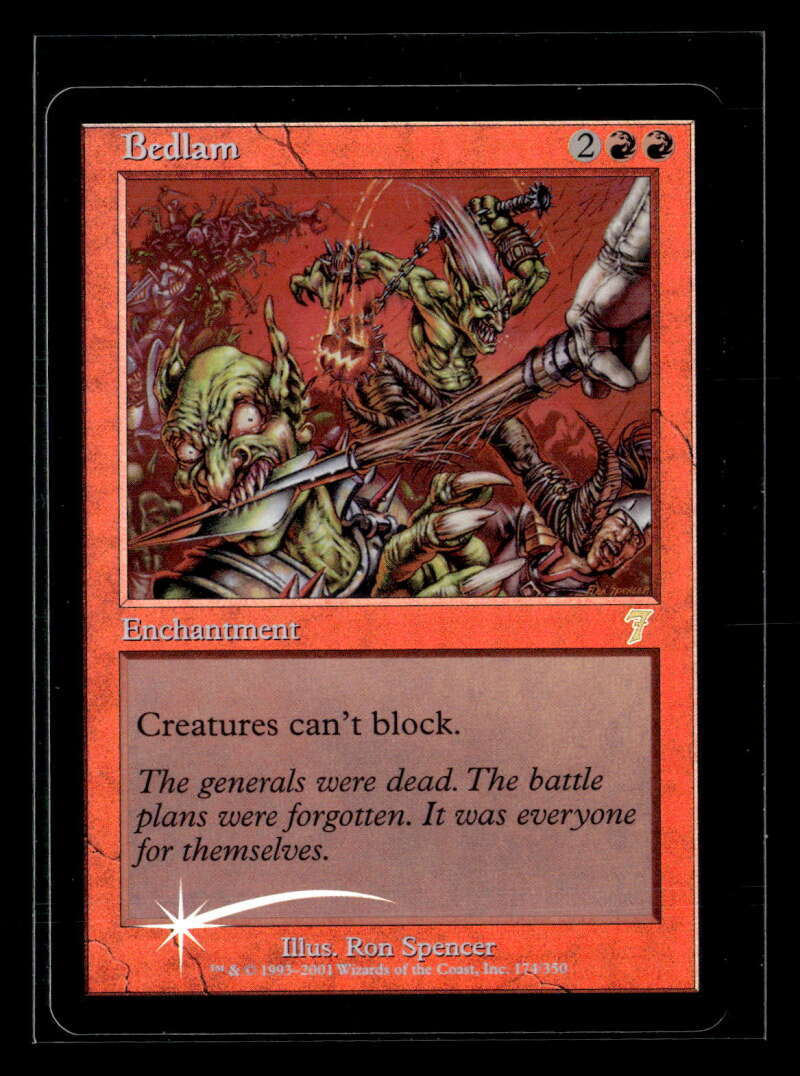 2001 MTG 7th Edition Bedlam FOIL #174 NM ES7883