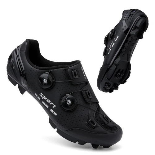 MTB Radfahren Schuhe Herren Rennrad Selbstsichernd SPD Cleats Fahrrad Turnschuhe - Bild 15 von 32