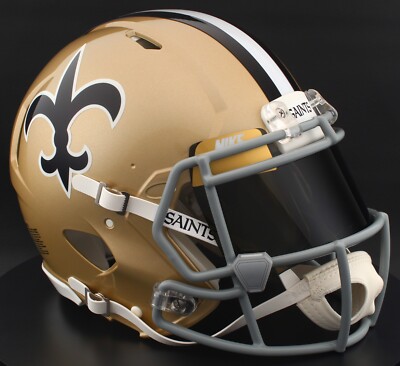 NEW ORLEANS SAINTS NFL Riddell Speed Full Size AUTHENTIC Football Helmet