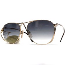 Nos Vintage Colani 1002 Sunglasses - 80'S Germany - Large - Original - Gold/Grey