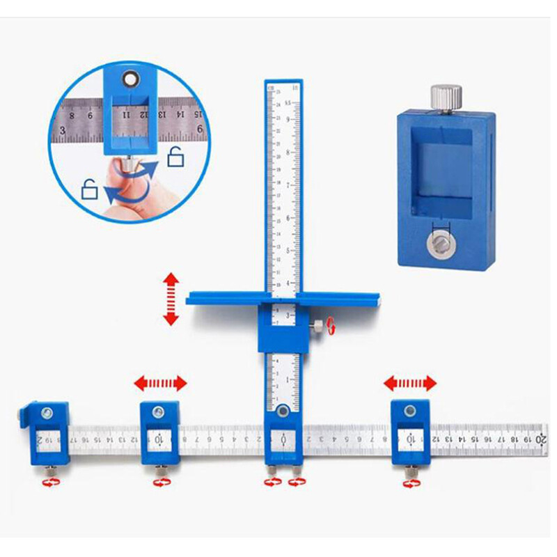 Detachable Hole Punch Jig Center Drill Bit Guide Set Locator Wood