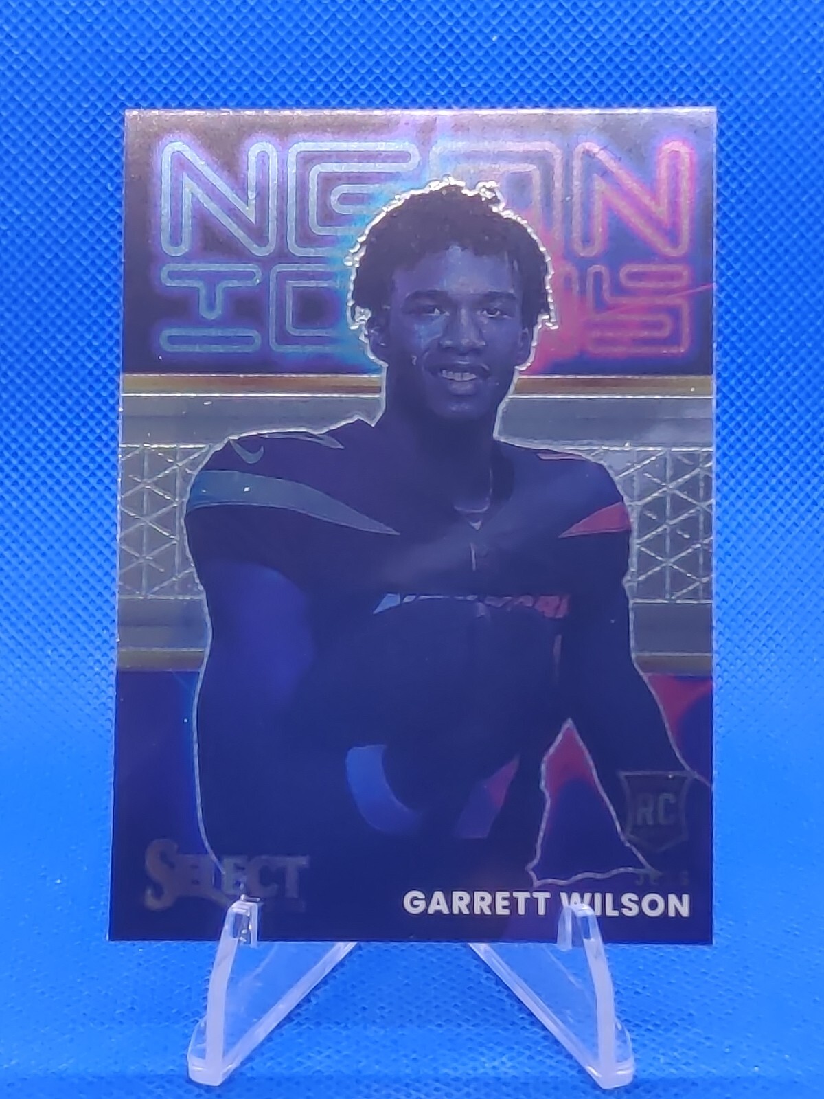 🔵 2022 Panini Select GARRETT WILSON Rookie Neon Icons RC #NI-21 New York Jets