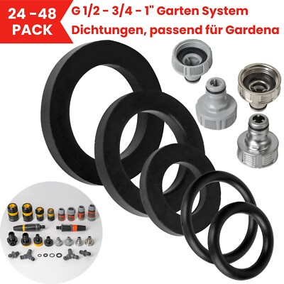 Flachdichtungen O-Ringe Garten Wasser System Schlauch Hahn Verbinder Systemteile